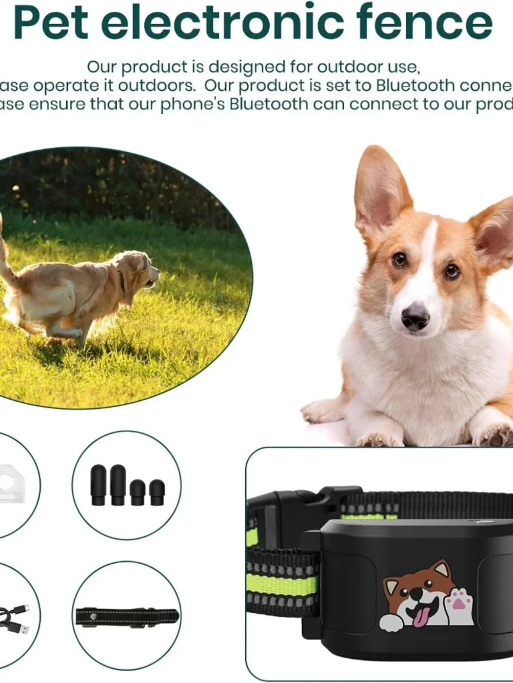GPS Dog Electronic Fence, Wireless Training Collar- No Subscription Required